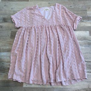 NWOT PINK BabyDoll Dress (L)